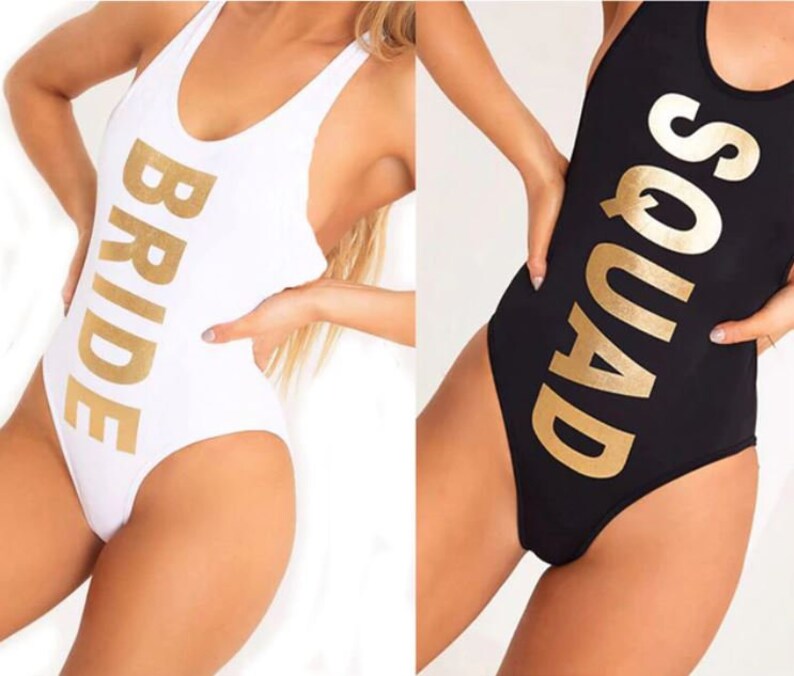 plus size bride squad swimsuit