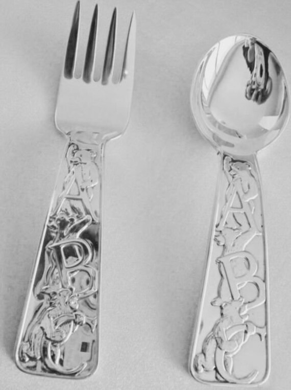 tiffany baby spoon and fork