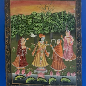 Vintage Indian painting on Silk
