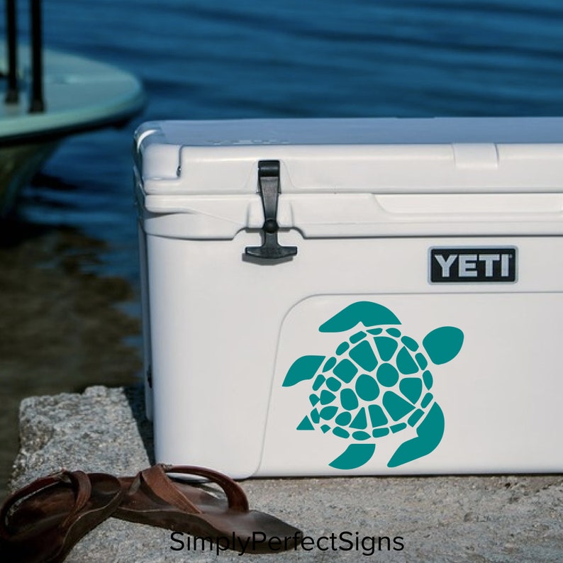 Turtle Vinyl Decal for Tumblers and Cooler Sea Turtle Car Etsy