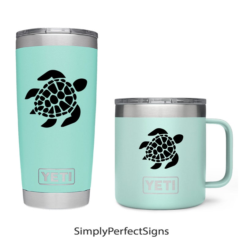 Turtle Vinyl Decal for Tumblers and Cooler Sea Turtle Car Etsy