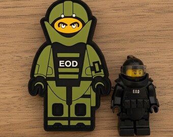 Toppa militare anime EOD Tactical Le Go Bomb Squad – Distintivo per la bonifica di ordigni esplosivi