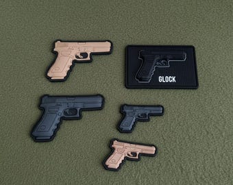 Naszywka taktyczna 3D Black Morale Glock z haczykiem do torby, kurtki i czapki
