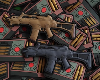 3D PVC Rubber Patch H&K G36 Assault Rifle PVC Morale Patch (12cm)