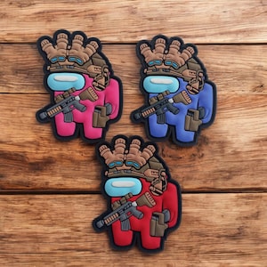 3D Among Us Sussy Patch – Tactical Anime Military PVC Hook Backing