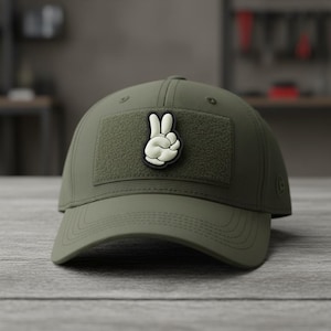 2 Inch Finger Signal Small Mini Tactical Peace Finger Patches For Cap Molle Bag