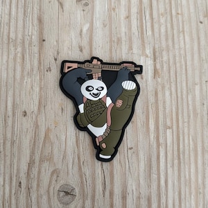 Kungfu Panda Patch: Anime Kungfu Po mit Karabiner