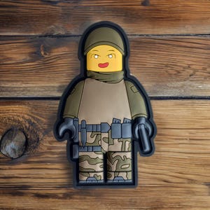 Le Go Patches Anime Patches Niedlicher Kampf-LEGO-Soldaten-Patch – Taktischer Moral-PVC-Patch