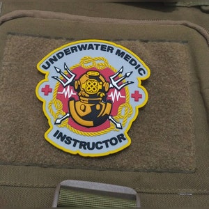 Underwater Diver Morale Patch Medic Tactical Instructor