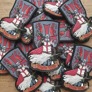 3D PVC Medieval Knight Shield Patch – Tactical Crusader Morale