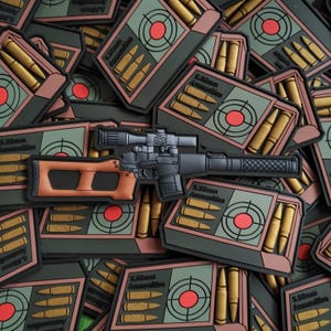 Parche táctico 3D para bolso, insignia de rifle francotirador VSS militar ruso