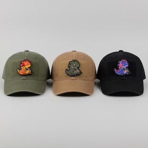 Anime Military Patch Dinosaur Funny Tactical 3D Morale Hook For Cap Bag Jacket