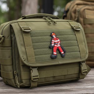 Firefighter Feuerwehr Tactical Morale Patch  – Fire Rescue PVC Morale Badge