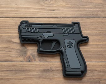 Naszywka na broń palną, naszywka na broń palną, naszywka na pistolet, Sig Sauer P365, naszywki morale na pistolet