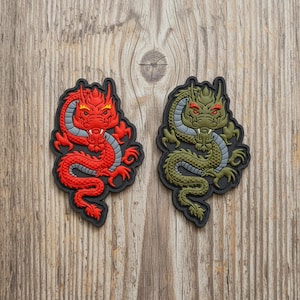 Tactical Morale Patch 3D Epic Dragon Patches: Japanese Chinese Anime Style