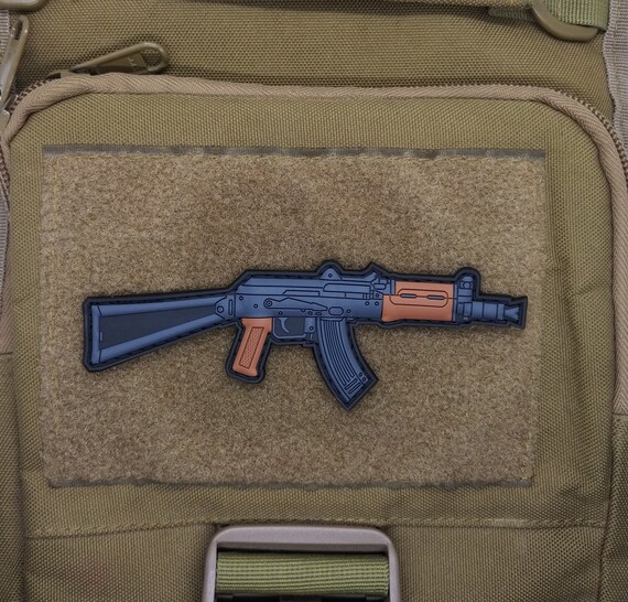 3D PVC Rubber Cute Rifle Gun Military Tactical Morale Army Hook Patch