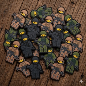 Tactical Morale Patch 3D LEGO Anime Military Patches for Bag Jacket