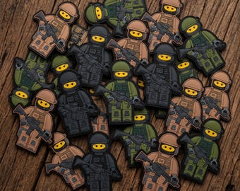 Tactical Morale Patch 3D LE GO Anime Military Funny Patches for Bag Jacket