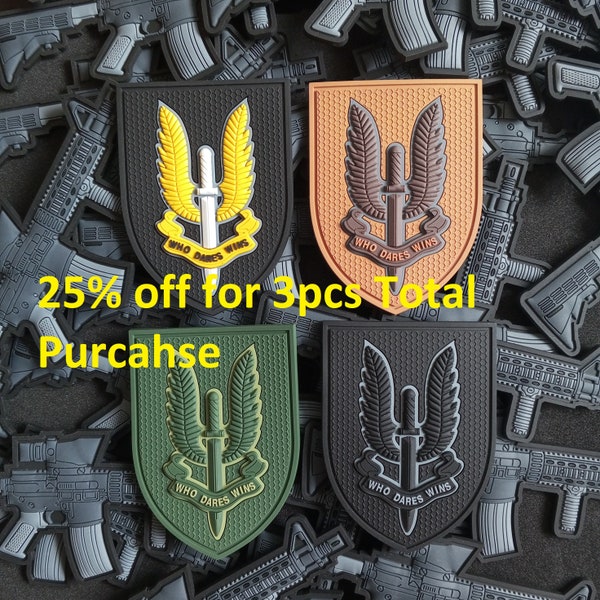 Who Dares Wins SAS  PVC Patch Military Special Force British Special Air Service