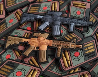 Tactical Morale Patches AR15 M4 Rifle Patch - Military Gun Patch