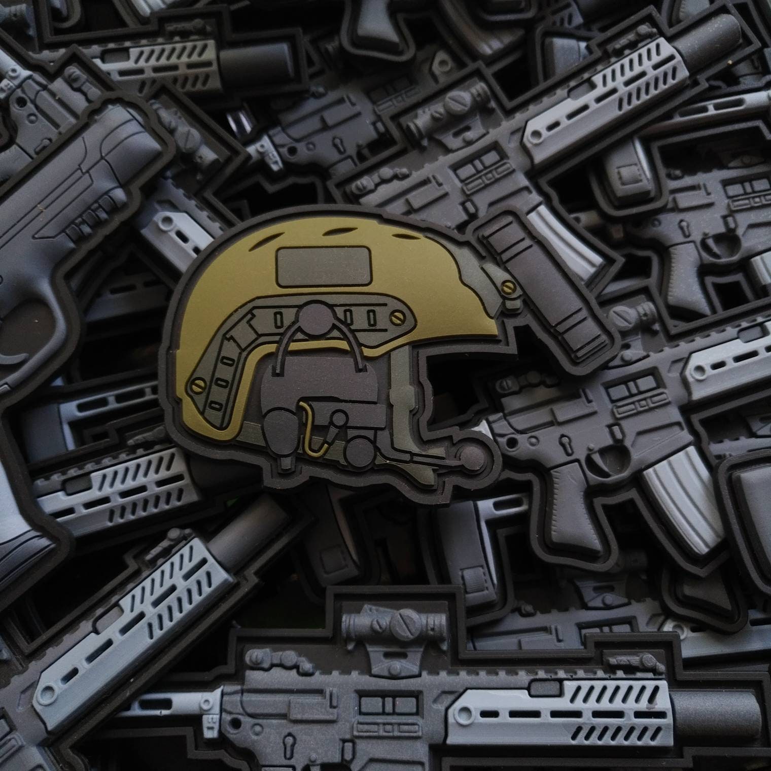 Tactical Helmet Patch With NVG PVC Morale Gears Patches Etsy