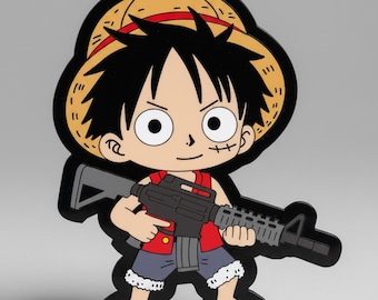 Naszywka Luffy'ego One Peace Militia w przedsprzedaży. Naszywki 3D z PVC.
