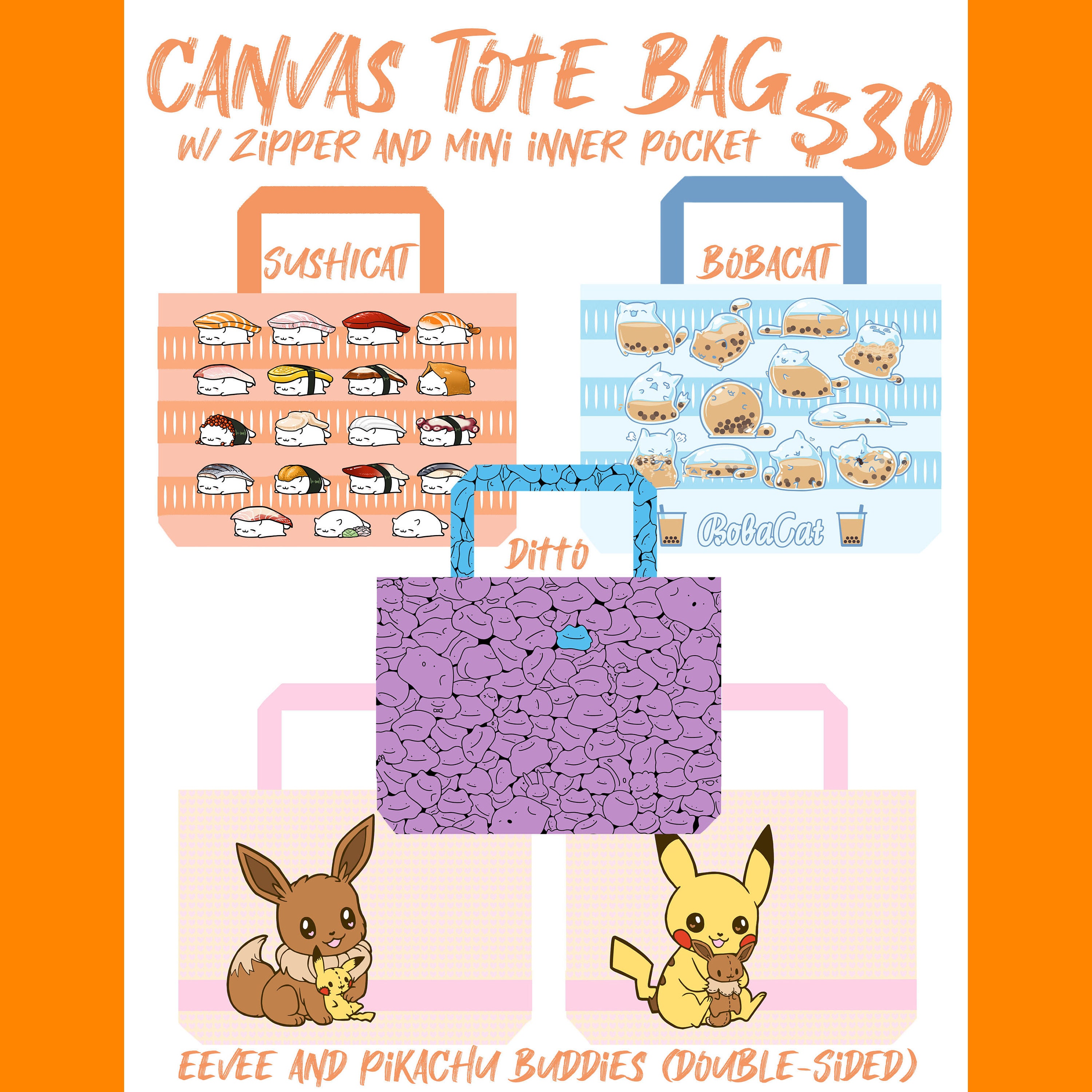 Pokemon 2022 Ditto Mini Lunch Tote Bag