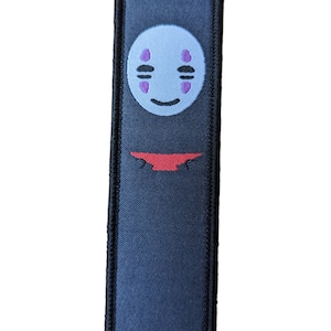 No Face Embroidered Tag Keychain - Jet tag Keyring Kaonashi NoFace