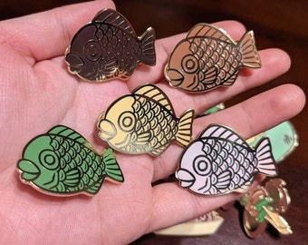 Taiyaki Hard Enamel Pins - Filled Fish Pastries