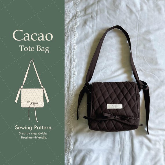 Beginner Sewing Pattern – Quilted Bag – Bag sewing pattern - bag sewing pattern pdf - DIGITAL PDF PATTERN