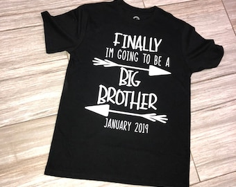 Big brother, finally going to be a big brother, big brother tshirt, big brother announcement shirt
