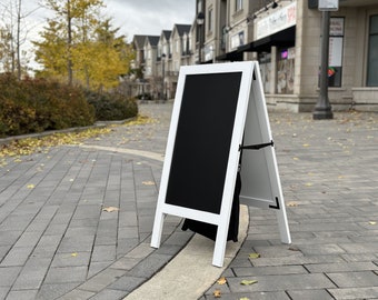 Wind-Stable 40"x20" Chalkboard Sidewalk Sign with Stability Attachment - Double-Sided, Magnetic A-Frame for Shops, Restaurants & Business.