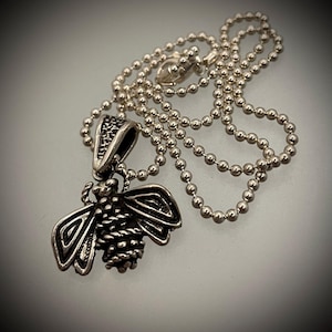 silver bumblebee necklace
