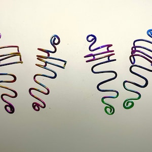 Squiggly niobium ear cuffs