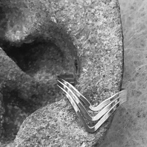 Ear Cuff sterling silver chevron shape