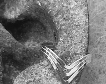 Ear Cuff sterling silver chevron shape