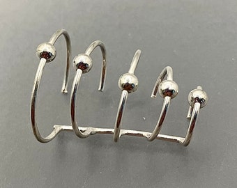 5 band pierced illusion ear cuff