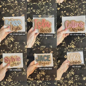 Baby Name Sign, Hospital Announcement Photo Prop, Mini Wooden Name Plaque image 7