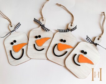 Paddle Board Snowmen | Ornament| Holiday| Christmas Decor| Tiered Tray| Ornament Gifts