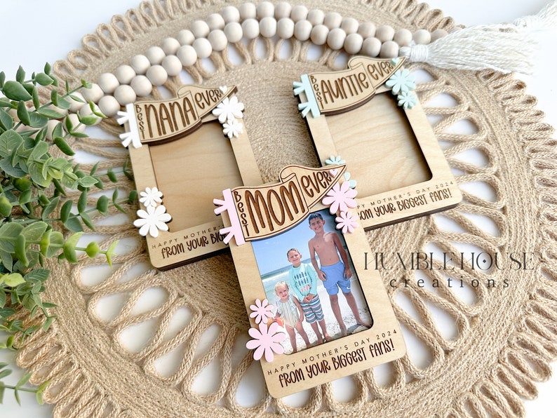 Mothers Day Photo Magnet, Mothers Day Gift, Photo Frame, Gift for Mom, Gift for Grandma, Mothers Day Picture Frame, Kids Photo, Fridge image 5