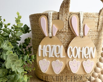 Easter Basket Tag | Basket Tag | Bunny Tag | Easter Tag | Bunny Feet Tags | Easter egg hunt Basket | Easter Basket tags | Spring gift tag