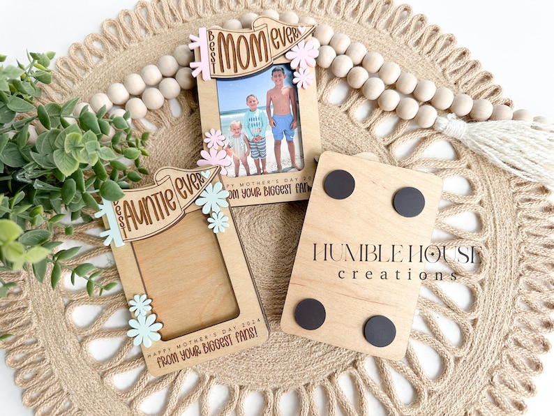 Mothers Day Photo Magnet, Mothers Day Gift, Photo Frame, Gift for Mom, Gift for Grandma, Mothers Day Picture Frame, Kids Photo, Fridge image 6