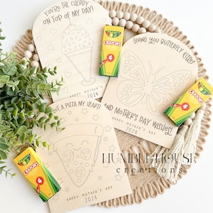 DIY Moederdag Kids Coloring Craft, DIY Coloring Card, Happy Mother's Day, Cadeau voor oma DIY Moederdag Activiteit voor kinderen, Cadeau voor haar