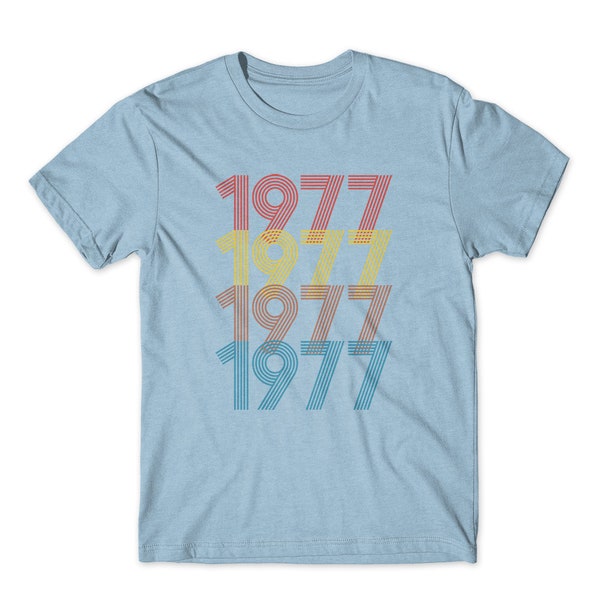 1977 shirt - 70s - unisex tshirt - mens graphic tee - womens tee - vintage style tee - seventies t-shirt - retro