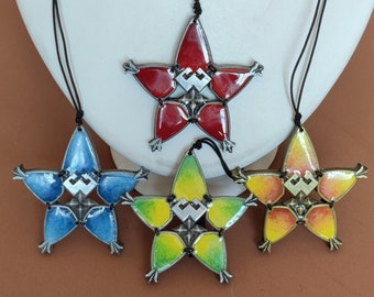 Fan Art Inspired Wayfinder necklace Kingdom Hearts - Charm Pendant best friend gift Aqua Earth Ventus Vanitas Resin handmade nerd gamer BFF