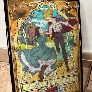 Howl's Moving Castle Puzzle, Wooden Jigsaw Puzzle, Laser Cut Gift