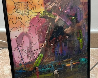 Evangelion Wooden puzzle gift for adults and kids Eco product jigsaw figure 3D lover gift board Game Laser Cut Puzzle Shinji Asuka Rei