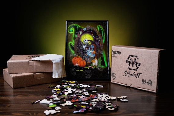 Nightmare Before Christmas Wooden Puzzle, Eco Jigsaw Gift - Etsy