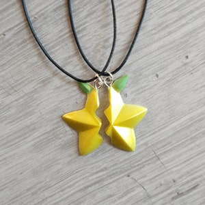Inspiriert Paopu Fruit passenden Anhänger - Kingdom Hearts Halskette Freundschaft Juwel Sora Kairi Riku Cosplay Schmuck Nerdy Geek Video Game Star