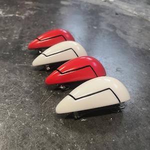 Interface headset Clip rood en wit geïnspireerd Asuka Rei Shinji - Neon Genesis Evangelion kinderpiloot